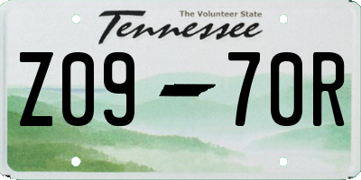 TN license plate Z0970R