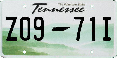 TN license plate Z0971I