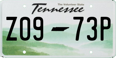 TN license plate Z0973P