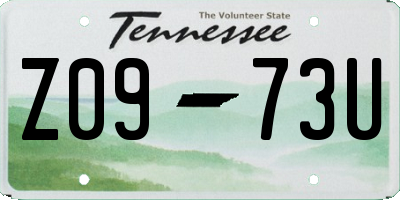 TN license plate Z0973U