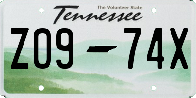 TN license plate Z0974X