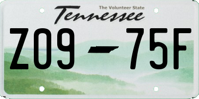 TN license plate Z0975F