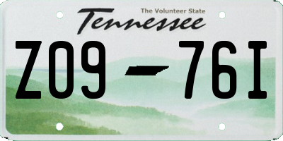 TN license plate Z0976I