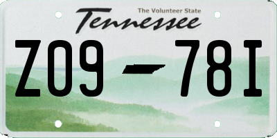 TN license plate Z0978I