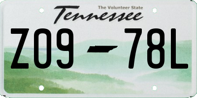 TN license plate Z0978L