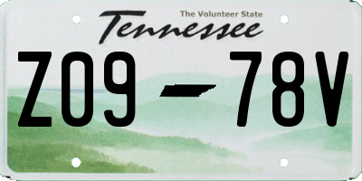 TN license plate Z0978V