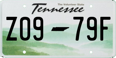 TN license plate Z0979F