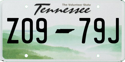 TN license plate Z0979J