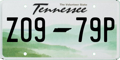 TN license plate Z0979P