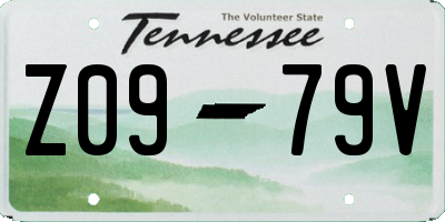 TN license plate Z0979V