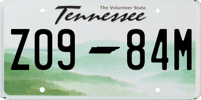 TN license plate Z0984M