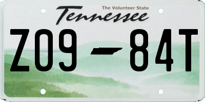 TN license plate Z0984T