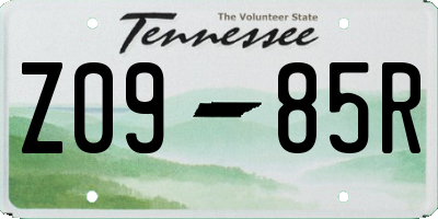 TN license plate Z0985R