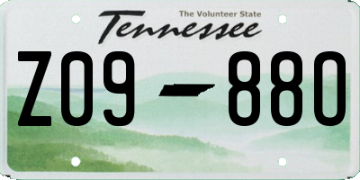 TN license plate Z0988O