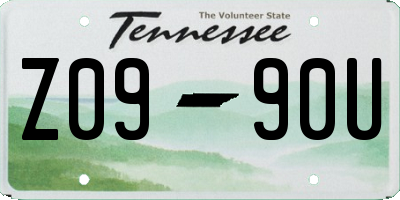 TN license plate Z0990U