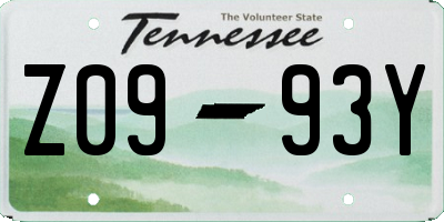 TN license plate Z0993Y
