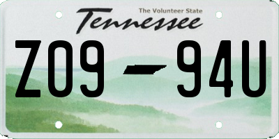 TN license plate Z0994U