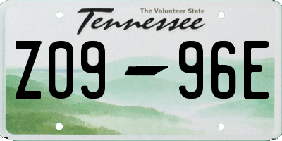 TN license plate Z0996E