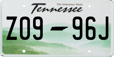 TN license plate Z0996J