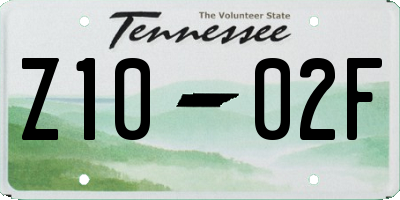 TN license plate Z1002F