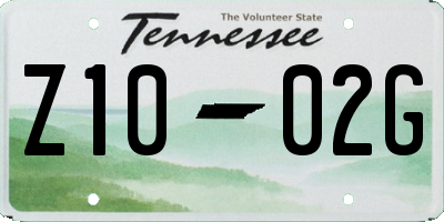 TN license plate Z1002G