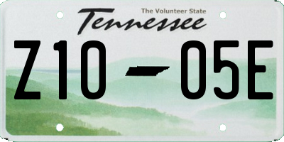 TN license plate Z1005E