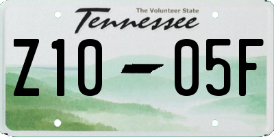 TN license plate Z1005F