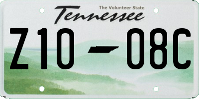 TN license plate Z1008C