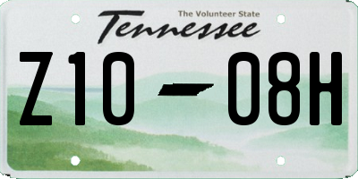 TN license plate Z1008H