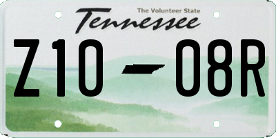 TN license plate Z1008R