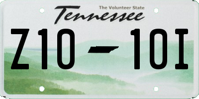 TN license plate Z1010I