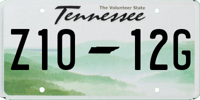 TN license plate Z1012G