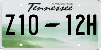TN license plate Z1012H