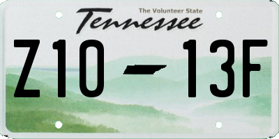 TN license plate Z1013F