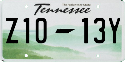 TN license plate Z1013Y