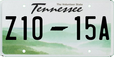 TN license plate Z1015A