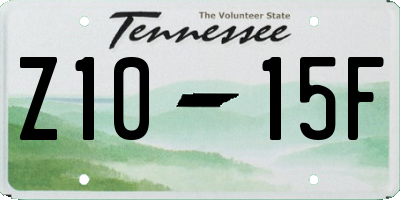 TN license plate Z1015F