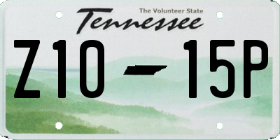 TN license plate Z1015P