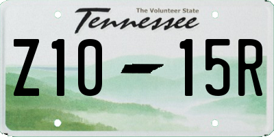 TN license plate Z1015R