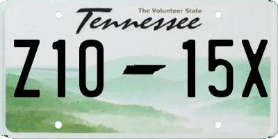 TN license plate Z1015X