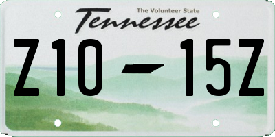 TN license plate Z1015Z