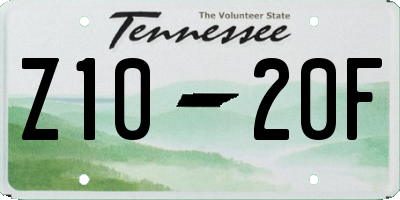 TN license plate Z1020F