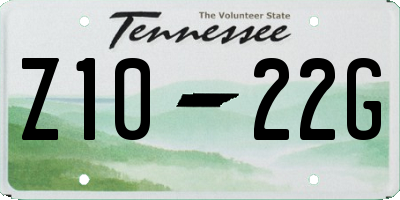 TN license plate Z1022G