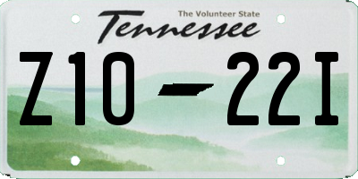 TN license plate Z1022I