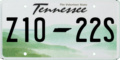 TN license plate Z1022S