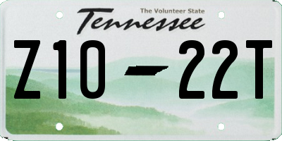 TN license plate Z1022T