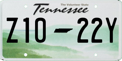 TN license plate Z1022Y