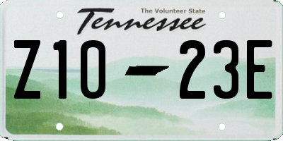 TN license plate Z1023E