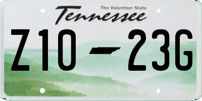 TN license plate Z1023G