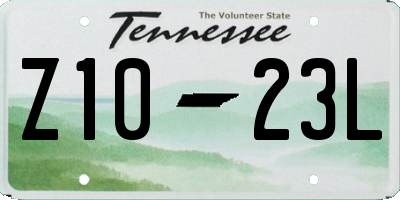 TN license plate Z1023L